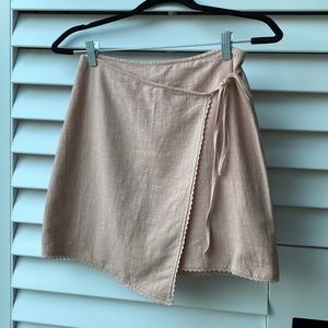 ALTARD STATE PINK WRAP MINI SKIRT